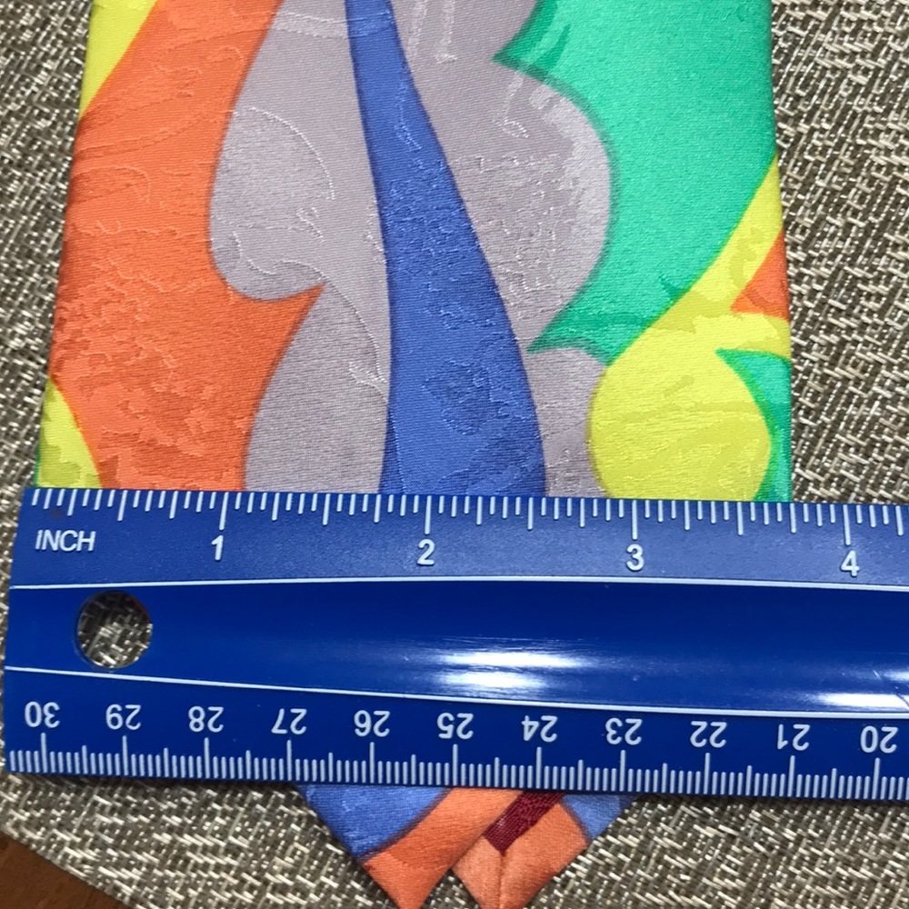 Psychedelic Bold Silk Tie by Elle - Picture 6 of 8